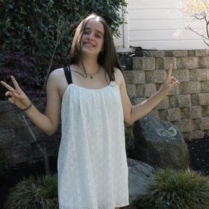 Mini White lace like dress